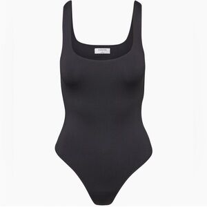 Aritzia Babaton Black Square Neck Top